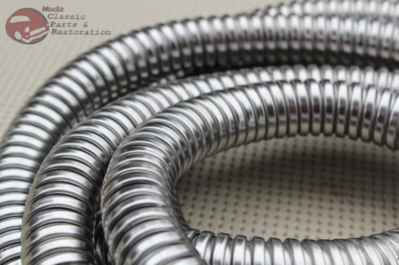 Stainless Steel Wire Loom 10' 3/4" Diameter Hot Rat Street Rod Custom